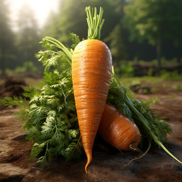 3d carrot vegetable