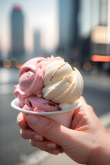 Sunny Delights: Ice Cream Bliss Under the Summer Sky