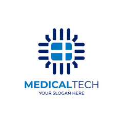 Simple and modern Medical Technology logo design 