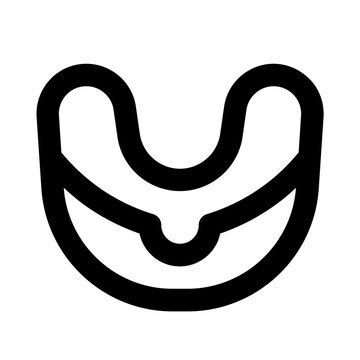 mouth guard line icon