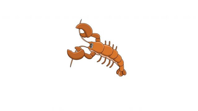 animated video of a lobster icon