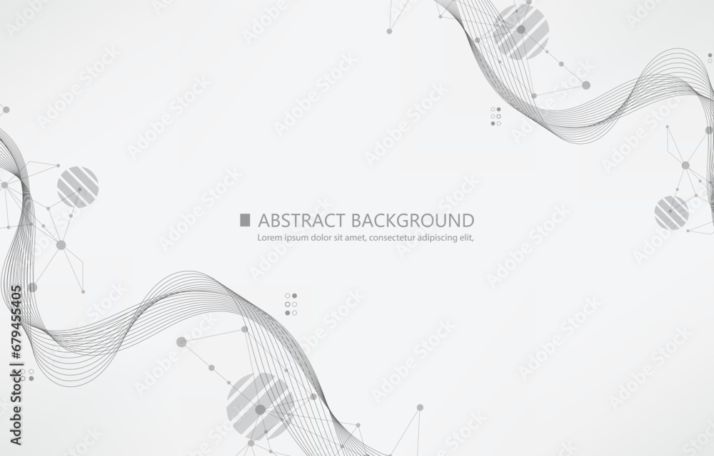 Poster abstract white vector background.geometric.wave pattern