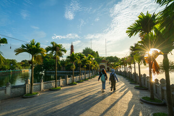 Entrance to Tran Quoc pagoda - the oldest temple in Hanoi city