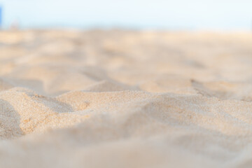 Fototapeta na wymiar Empty sea and beach sand with soft focus
