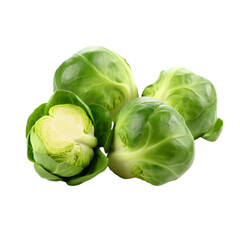 PNG and PSD fresh green cabbage isolated on a transparent background