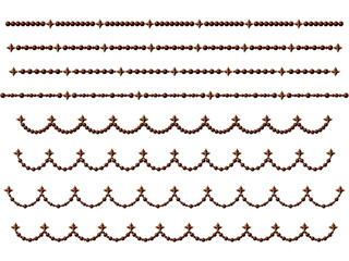 金属、四角星、ライン、銅1