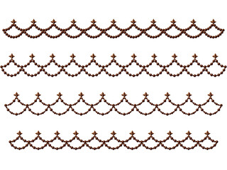 金属、四角星、ライン、銅3