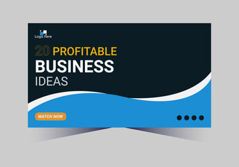 social media web cover banner and youtube thumbnail template design