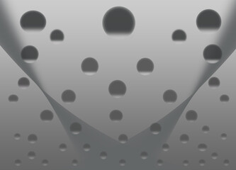 A ball of air bubbles floats in the embrace of a curtain of clouds.