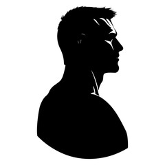 Handsome Muscular, Bodybuilder Flexing Muscles, muscular bodybuilder vector silhouette illustration