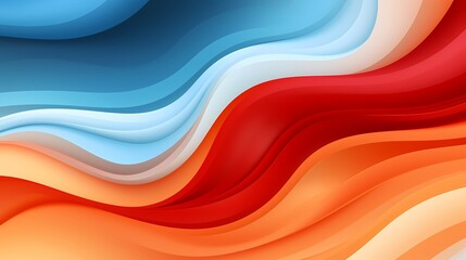 Abstract Wavy Lines in Warm and Cool Hues