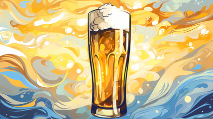 Hand drawn beer illustration pictures
 - obrazy, fototapety, plakaty