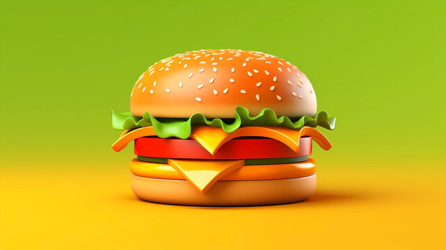 Cartoon cute hamburger food pictures
