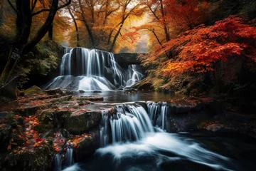 Rideaux Cascades Beautiful waterfall in the autumn season Long exposure photography  © JetHuynh