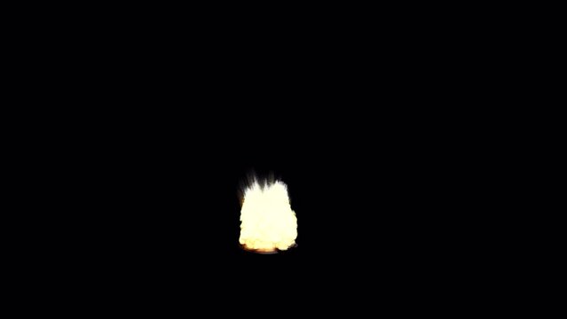 5 different impact explosion hits as if from artillery or other explosives, 4k 24p with alpha channel for transparent background. See other full-length explosion clips from the same artist here.
