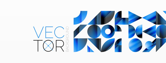 Amalgamation of geometric forms on minimalist abstract canvas, providing versatility and visual allure for digital designs, presentations, website banners, social media posts