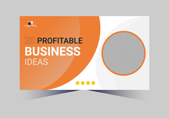 social media web cover banner and youtube thumbnail template design