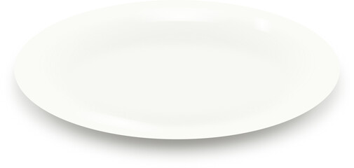 an empty white porcelain plate