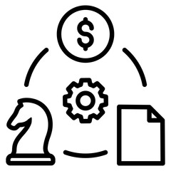 Business Model Icon Element For Design