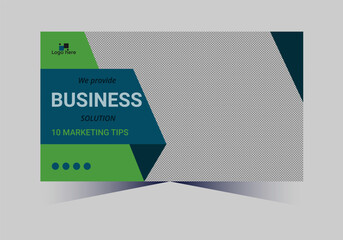 social media web cover banner and youtube thumbnail template design