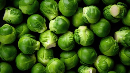 Ingredient sprout vegetarian cabbage green vegetables food healthy raw organic fresh closeup freshness - obrazy, fototapety, plakaty