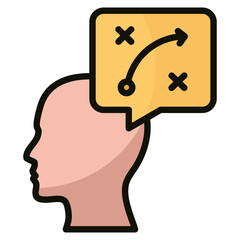Strategic Thinking Icon Element For Design