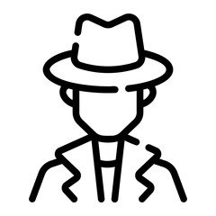 detective Line Icon