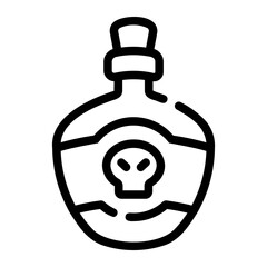 poison Line Icon