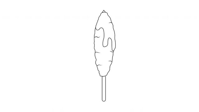 animated sketch of the egg roll icon
