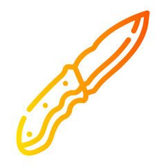 knife Line Gradient Icon
