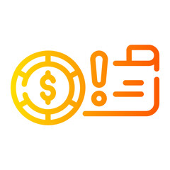 fraud Line Gradient Icon