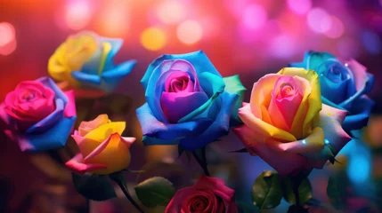 Fototapeten Colorful roses © tashechka