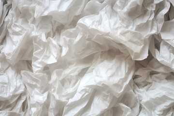 White crumpled paper as background texture, Crumpled white paper background