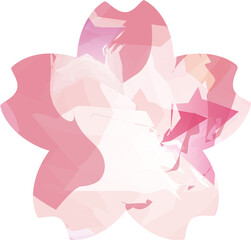 Cherry blossom petal icon (Sakura : Japan)