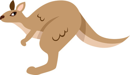 illustration of a kangaroo on transparent background