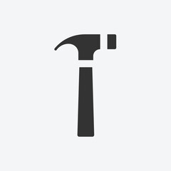Hammer. Simple shape vector icon