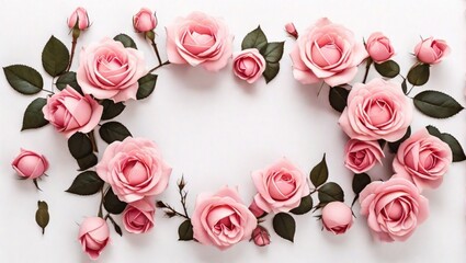 rose petals frame