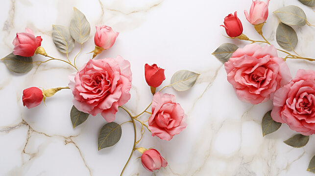 roses on wooden background HD 8K wallpaper Stock Photographic Image 
