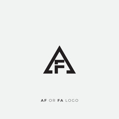 AF or FA letters modern logo