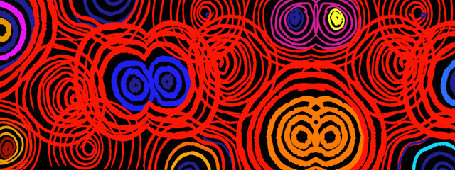 Colorful abstract grunge line art background vector design.