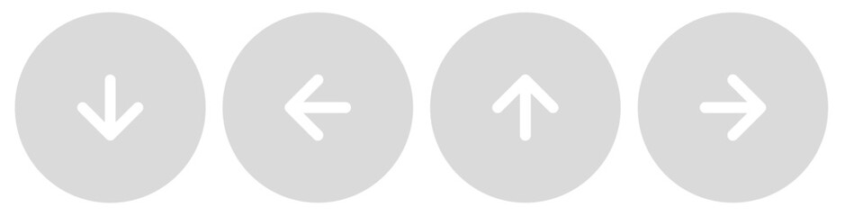 transparent arrow icon set