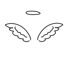 Doodle Angle Wings With Halo 