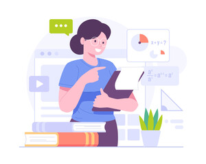 Education and studying online concept