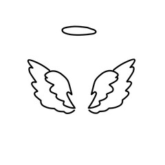 Doodle Angle Wings With Halo 