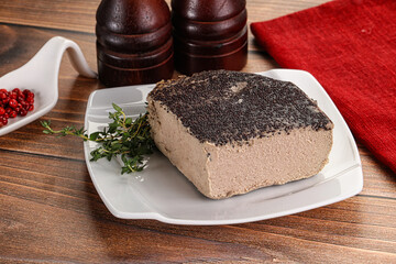 Delicous liver pate snack appetizer