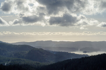 The stunning vistas of the Pacific Ocean from a Vancouver Island mountainside