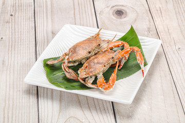 Yummy boiled crab in the plate