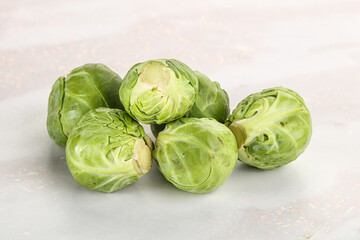 Fototapeta premium Organic raw cabbage - Brussels sprout