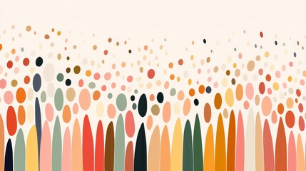 Abstract colorful background with shapes. Mid-century modern.