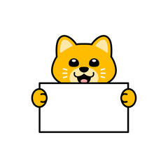 Cute Cat Holding a Blank Sign